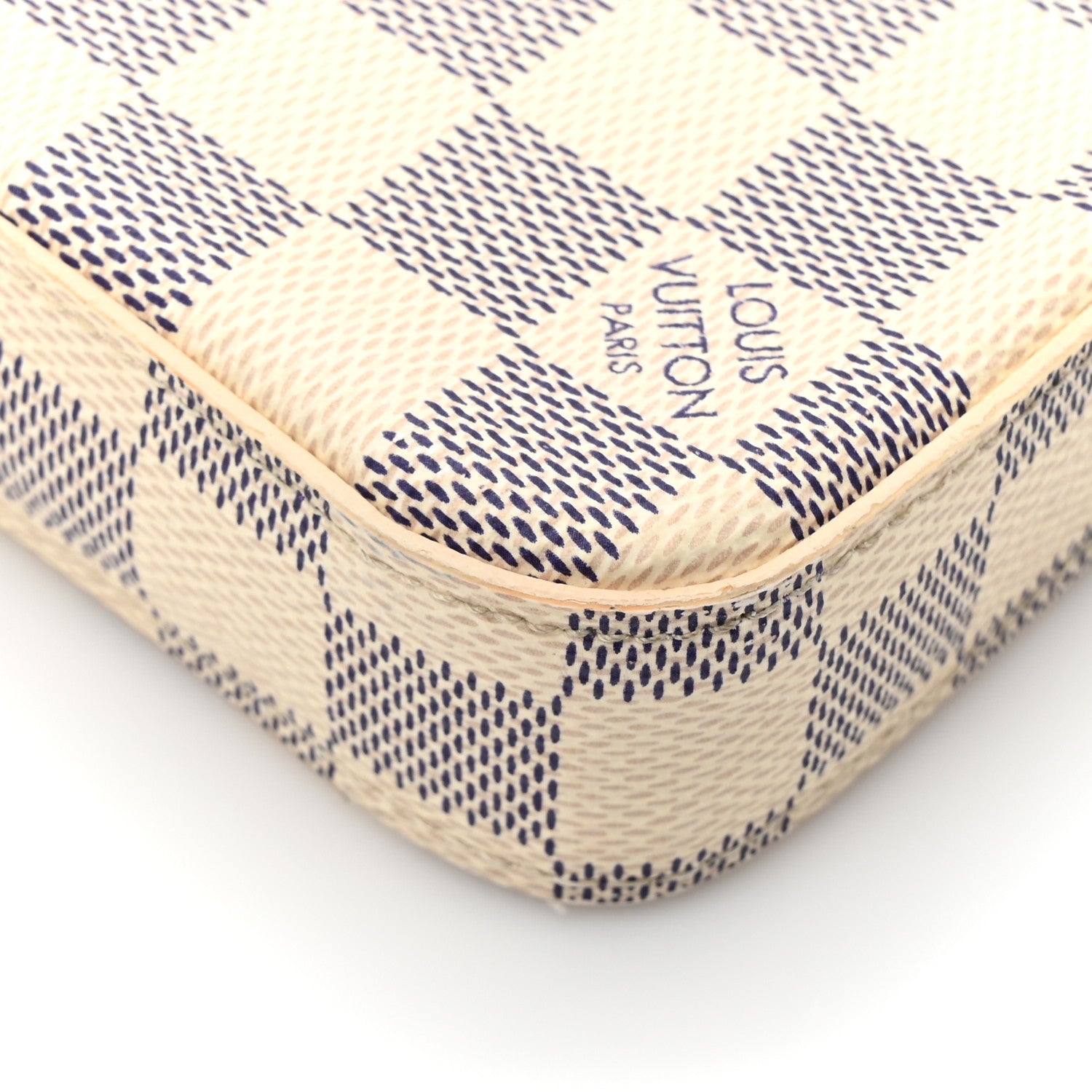 Louis Vuitton Damier Azur Pochette Felicie Chain Wallet Rose Ballerine 13 of 13