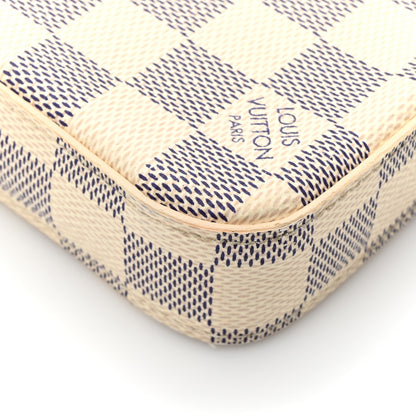 Louis Vuitton Damier Azur Pochette Felicie Chain Wallet Rose Ballerine 13 of 13