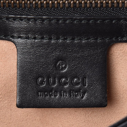 Gucci Calfskin Matelasse Medium GG Marmont Shoulder Bag Black 9 of 12