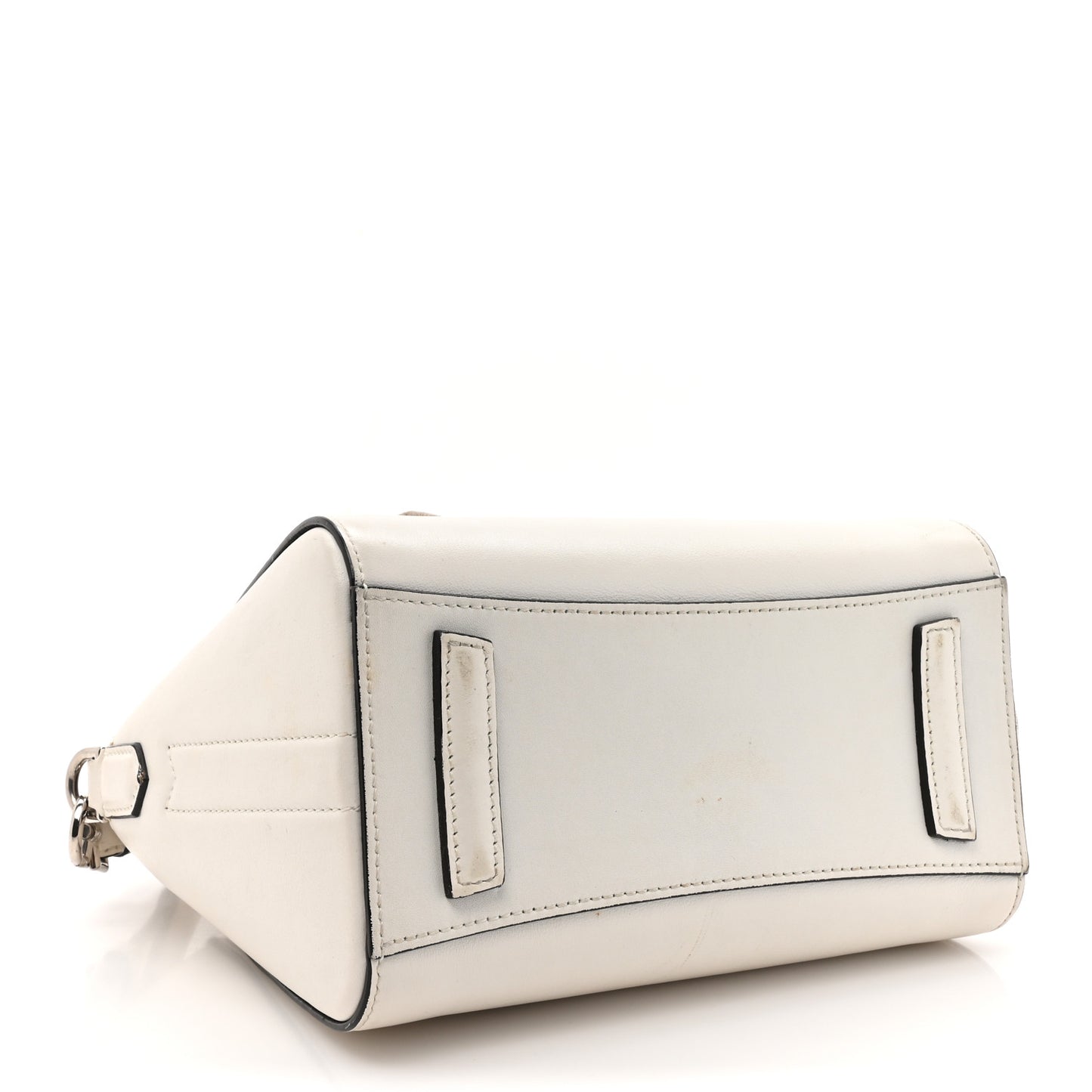 Calfskin Signature Logo Mini Antigona White