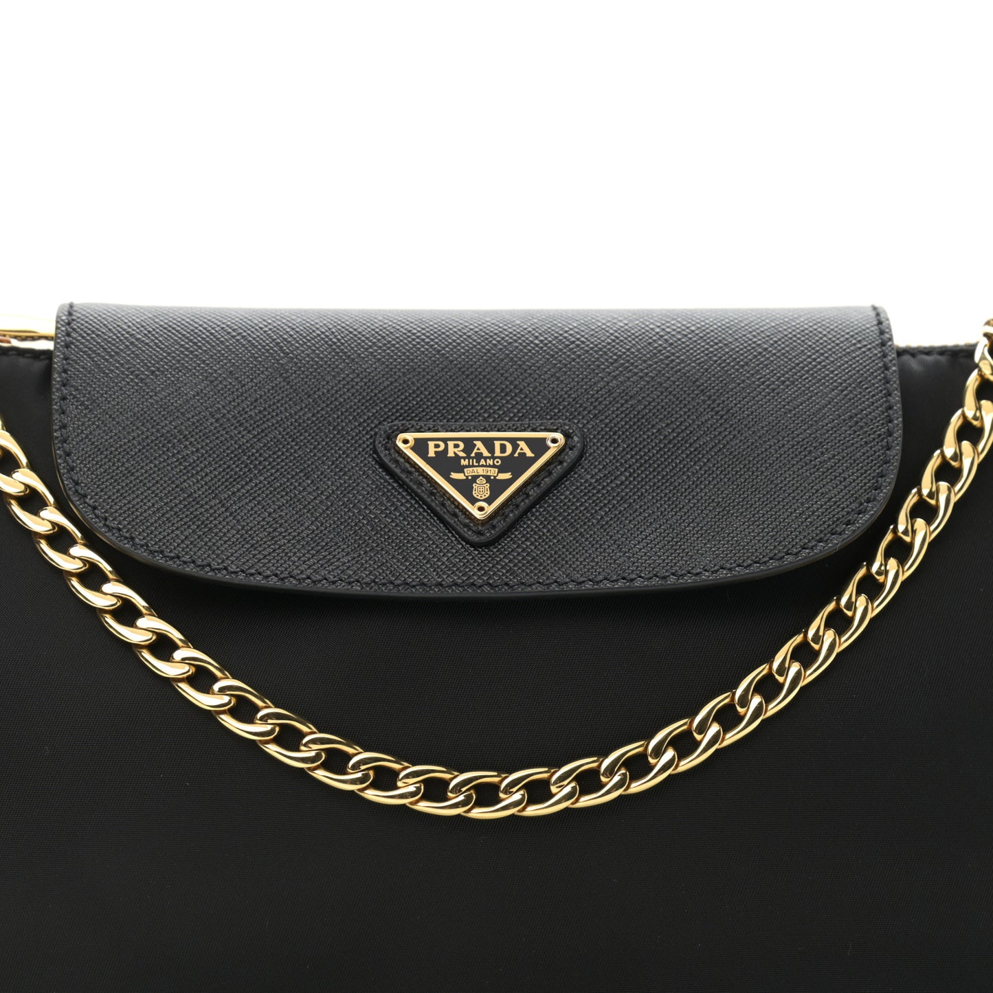 Tessuto Nylon Saffiano Crossbody Bag Black