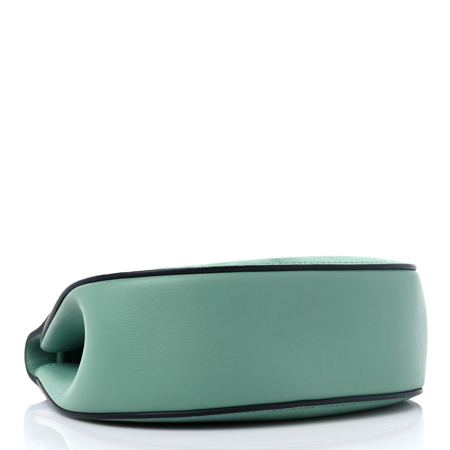 Suede Smooth Calfskin Drew Shoulder Bag Happy Green