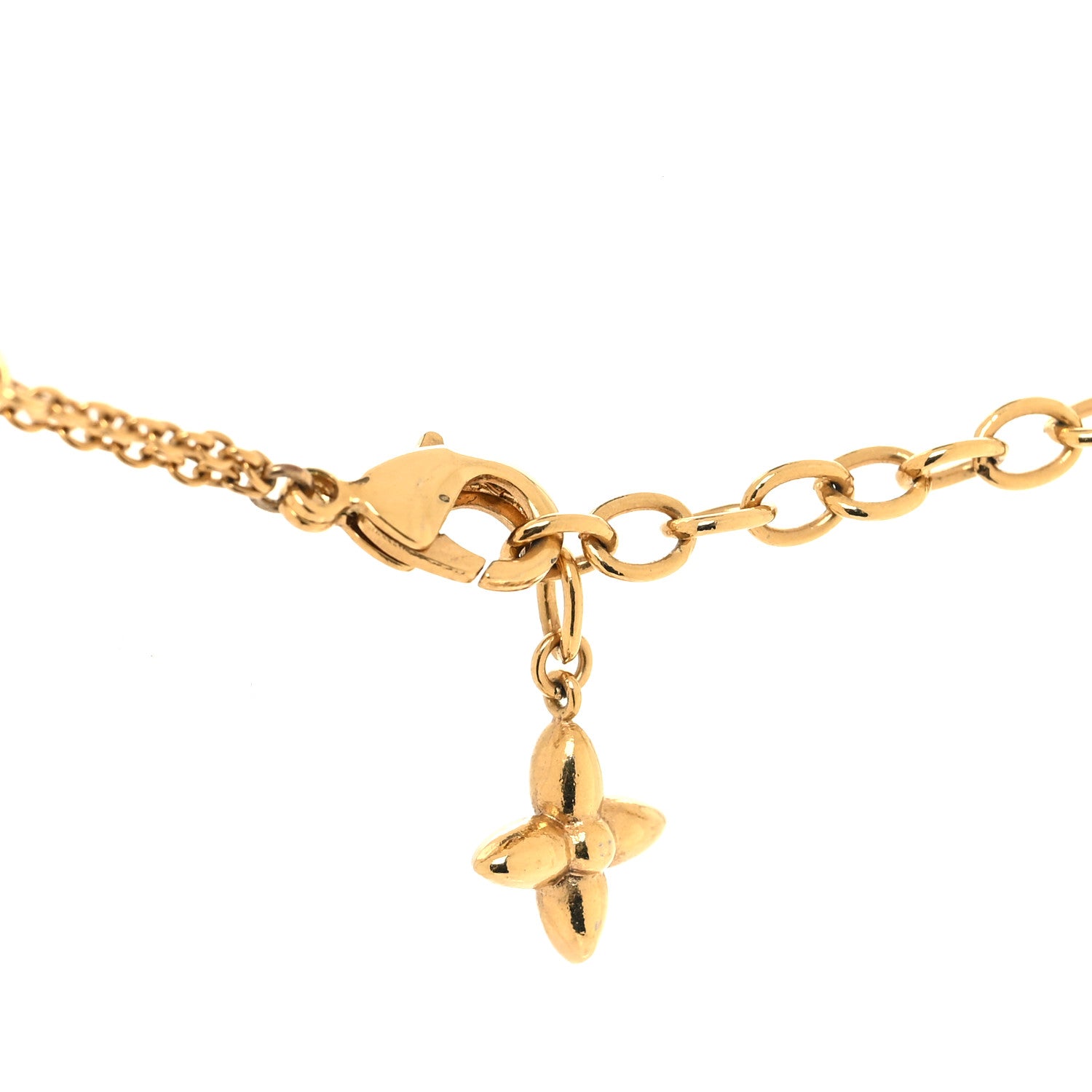 Louis Vuitton Metal Crystal Louise Tresor Necklace Gold Multicolor 4 of 6