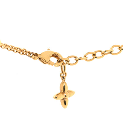 Louis Vuitton Metal Crystal Louise Tresor Necklace Gold Multicolor 4 of 6