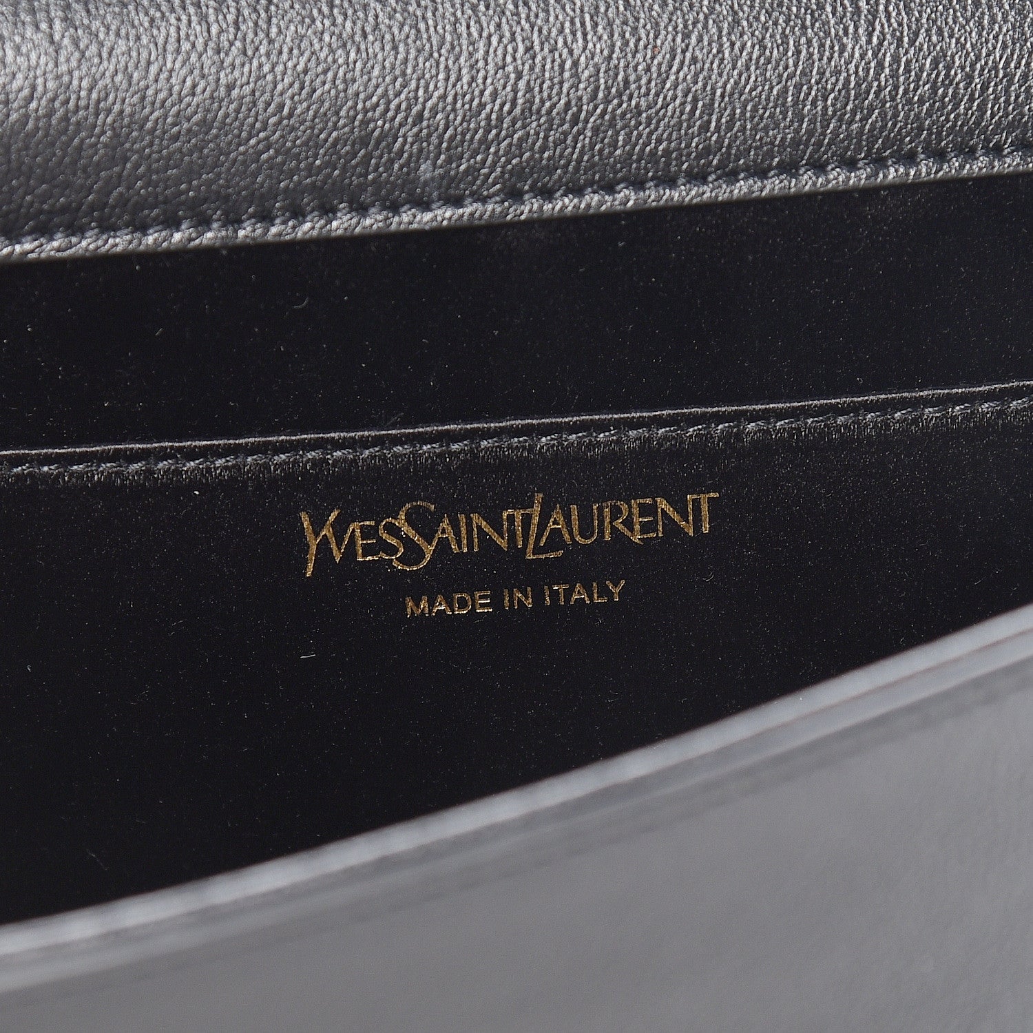 Saint Laurent Calfskin Monogram Large Belle De Jour Clutch Black 6 of 12