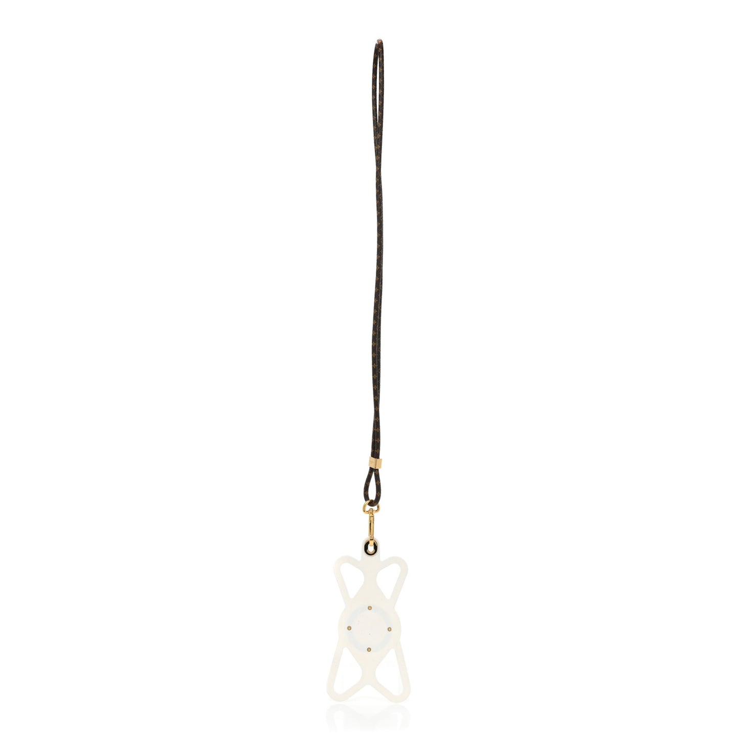 Monogram Silicone Louise Phone Holder White