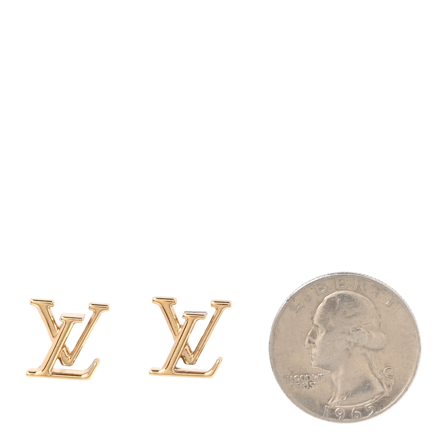 Louis Vuitton Metal LV Iconic Earrings Gold 2 of 5