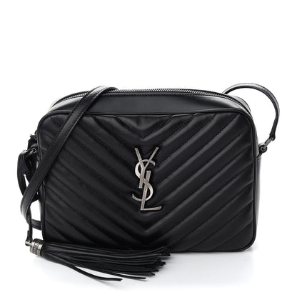 Saint Laurent Calfskin Matelasse Monogram Lou Camera Bag Black 1 of 9