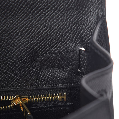 Hermes Epsom Kelly Sellier 25 Black 13 of 35