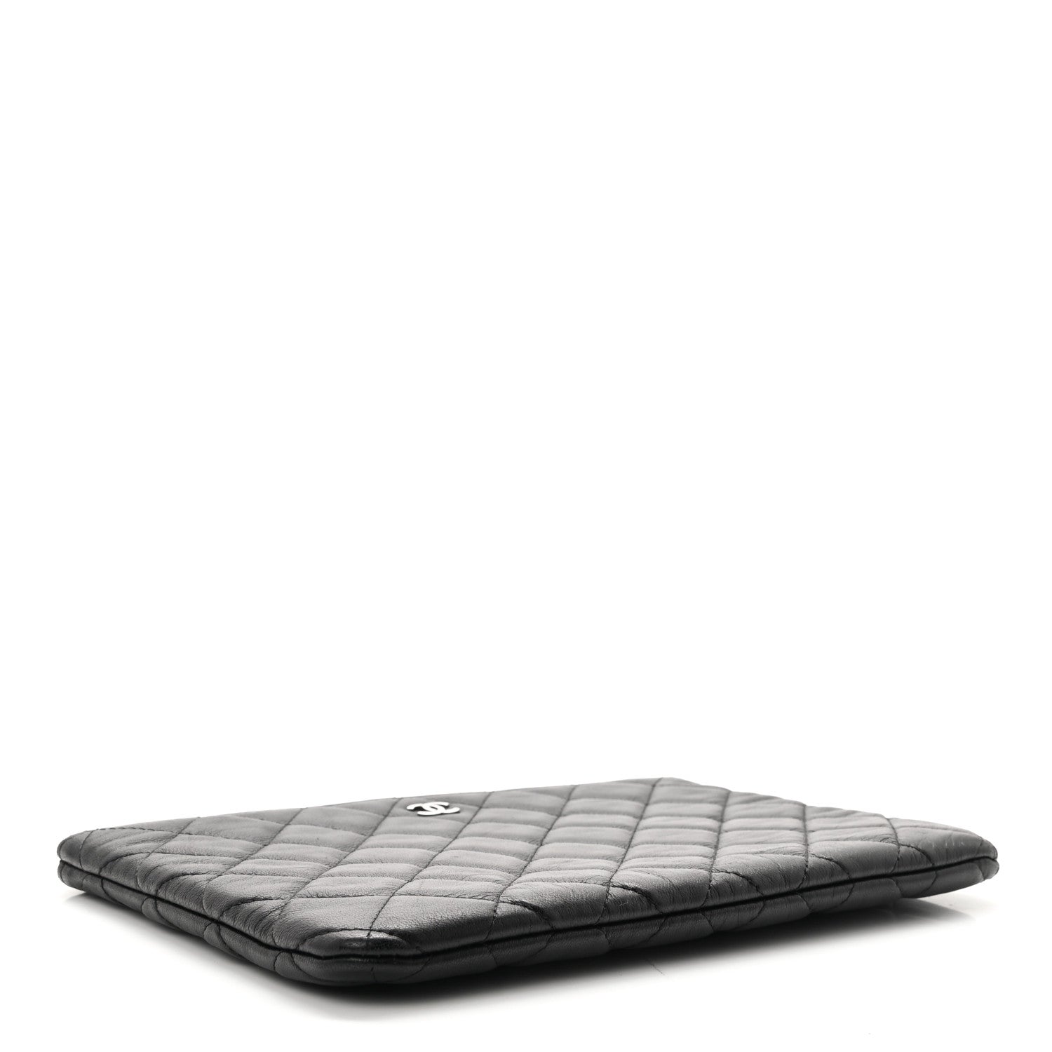 Chanel Lambskin Quilted Medium Cosmetic Case Black 4 of 7
