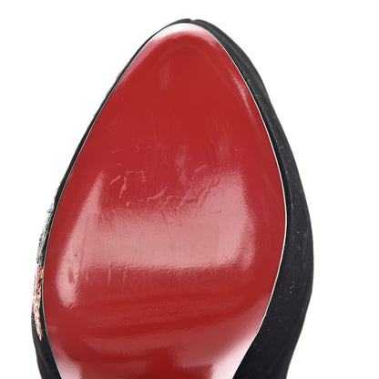 Christian Louboutin Velvet Dragon Tattoo Highness 160 Pumps 39 Black 21 of 21