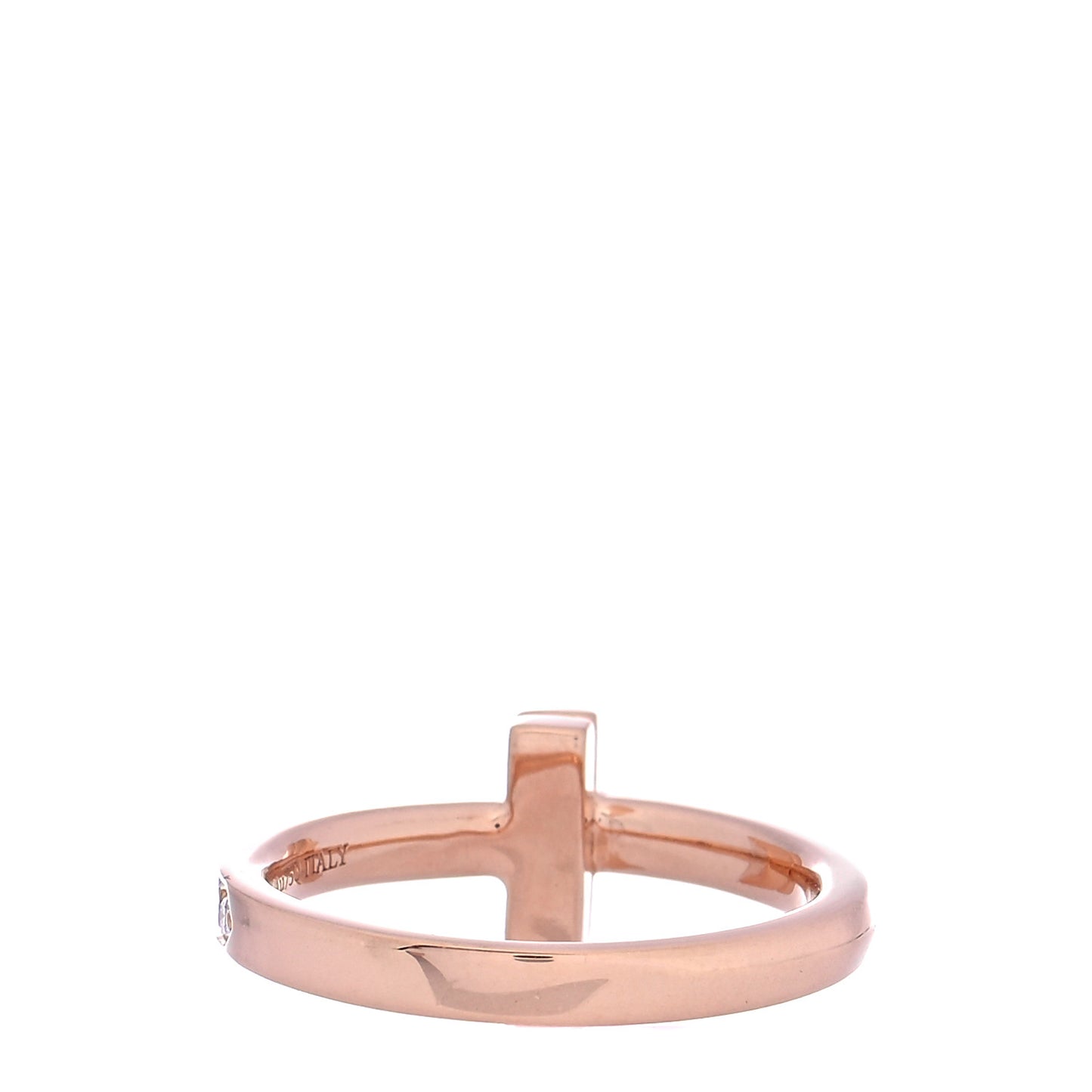 18K Rose Gold Diamond T T1 Ring 48 4.5