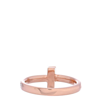 Tiffany 18K Rose Gold Diamond T T1 Ring 48 4.5 3 of 7