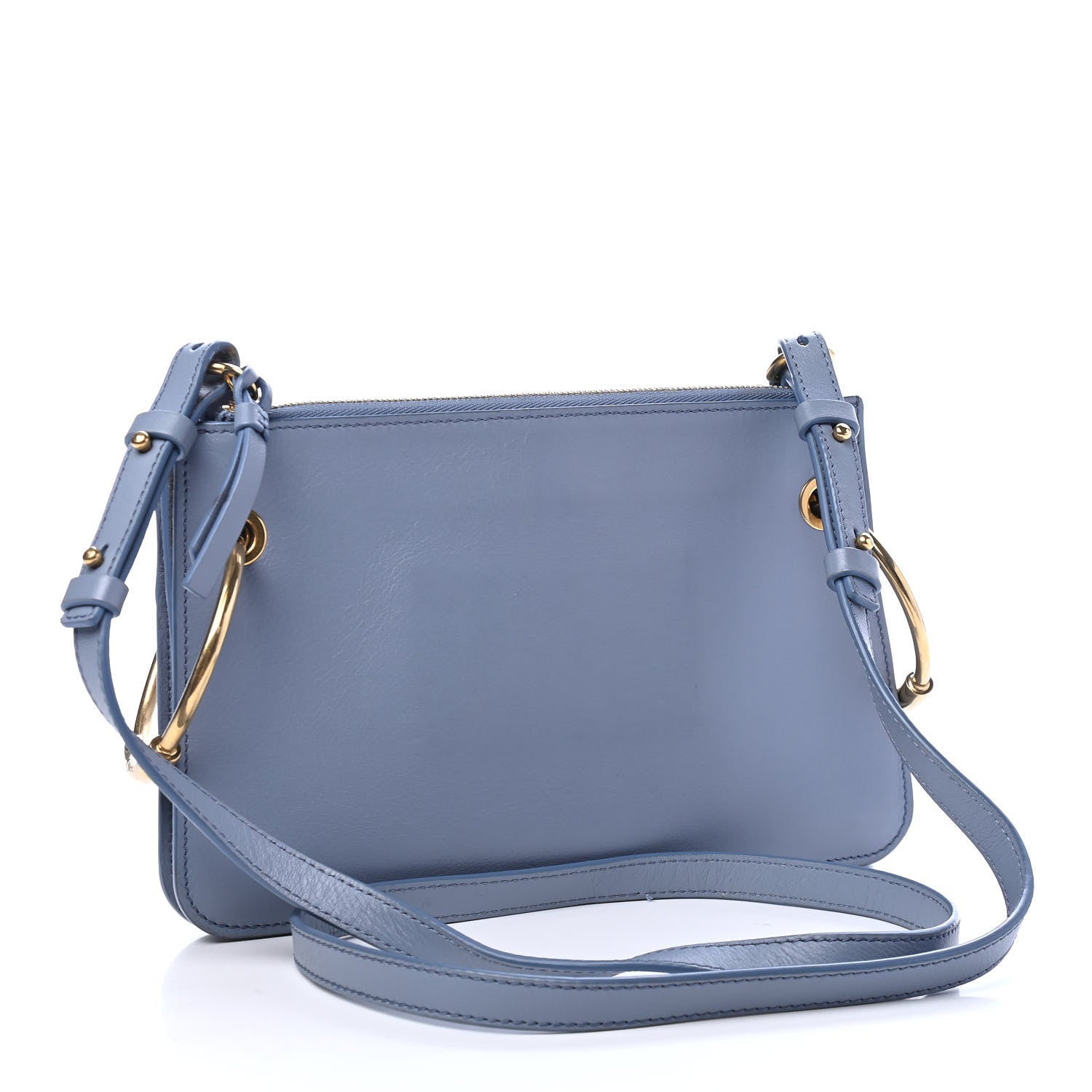 Chloe Calfskin Suede Mini Roy Bag Washed Blue 2 of 7