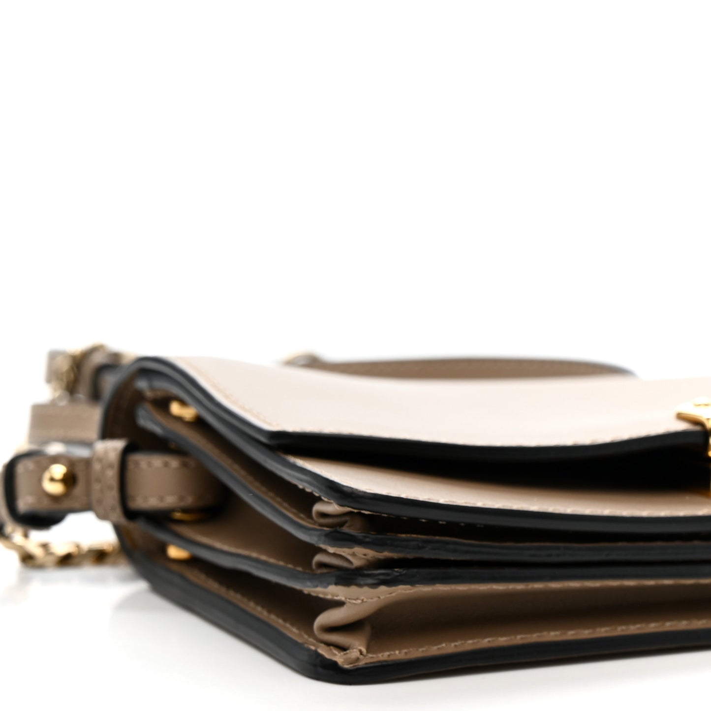 Calfskin Small Madison Chain Clutch Rose Beige