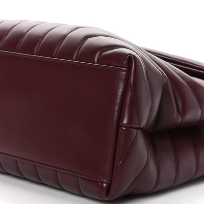 Saint Laurent Calfskin Y Quilted Monogram Medium Loulou Chain Satchel Palissandre 9 of 9