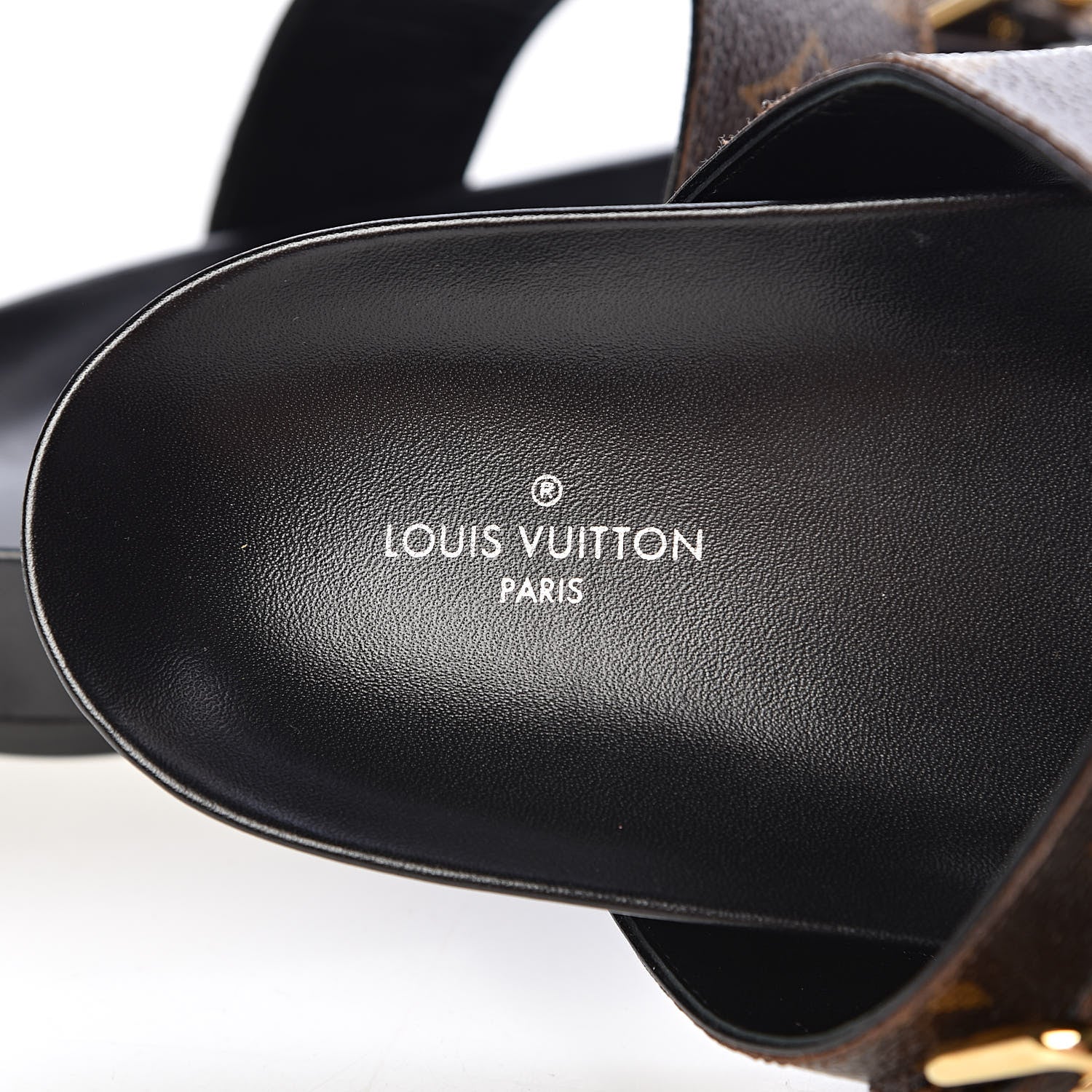 Louis Vuitton Monogram Bom Dia Mule Sandals 39 Black 7 of 11