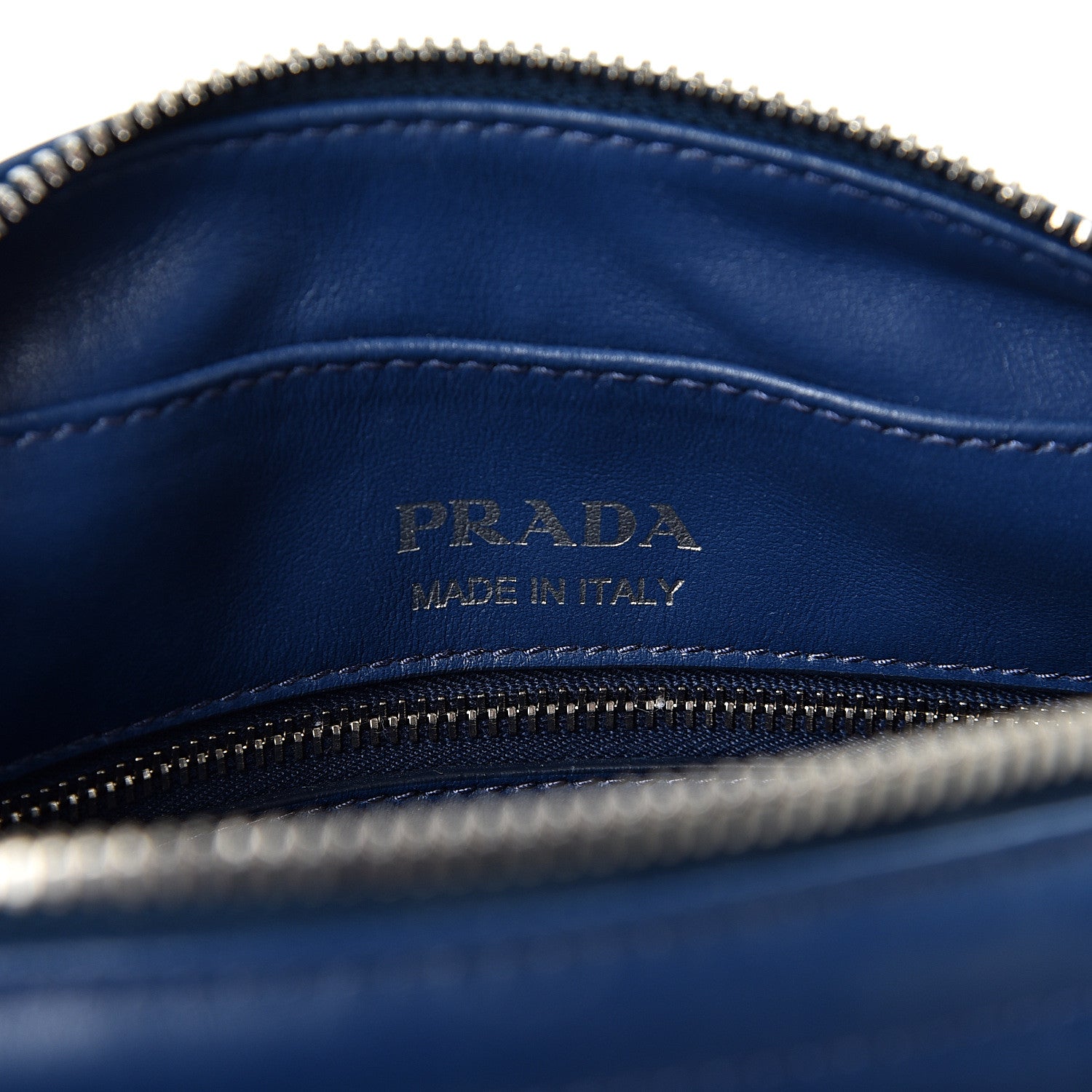 Prada Soft Calfskin Diagramme Crossbody Bag Bluette 5 of 8