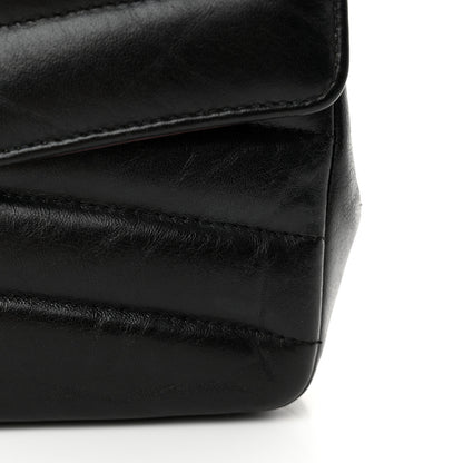 Chanel Shiny Lambskin Quilted Small Chevron Miroir Black 16 of 19