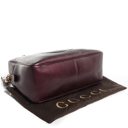 Gucci Metallic Cellarius Calfskin Medium Soho Bowler Classic Burgundy 4 of 7