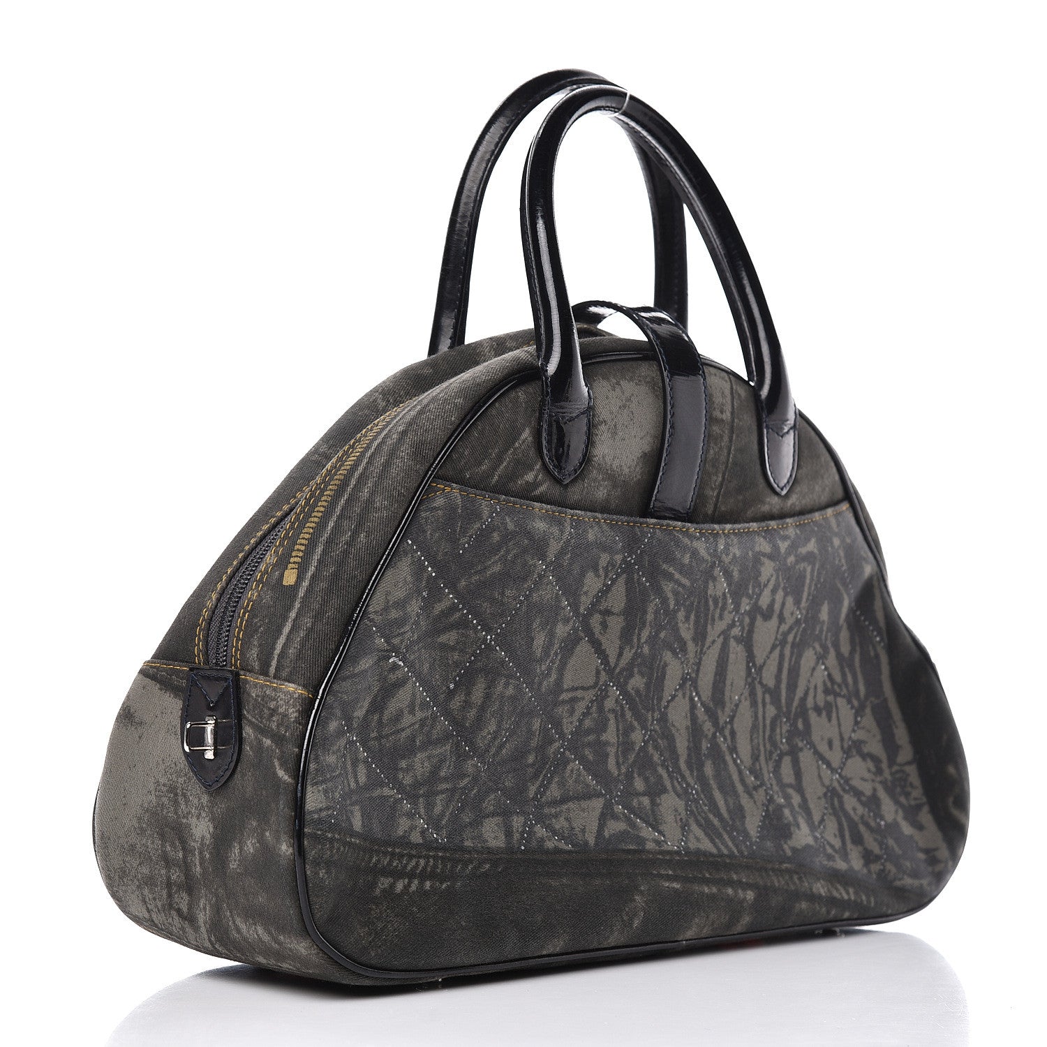 Christian Dior Denim Speedway Saddle Bowler Blue 3 of 15