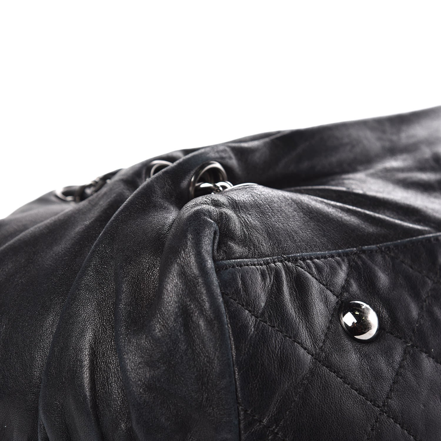 Chanel Lambskin Chain Shoulder Bag Black 8 of 26