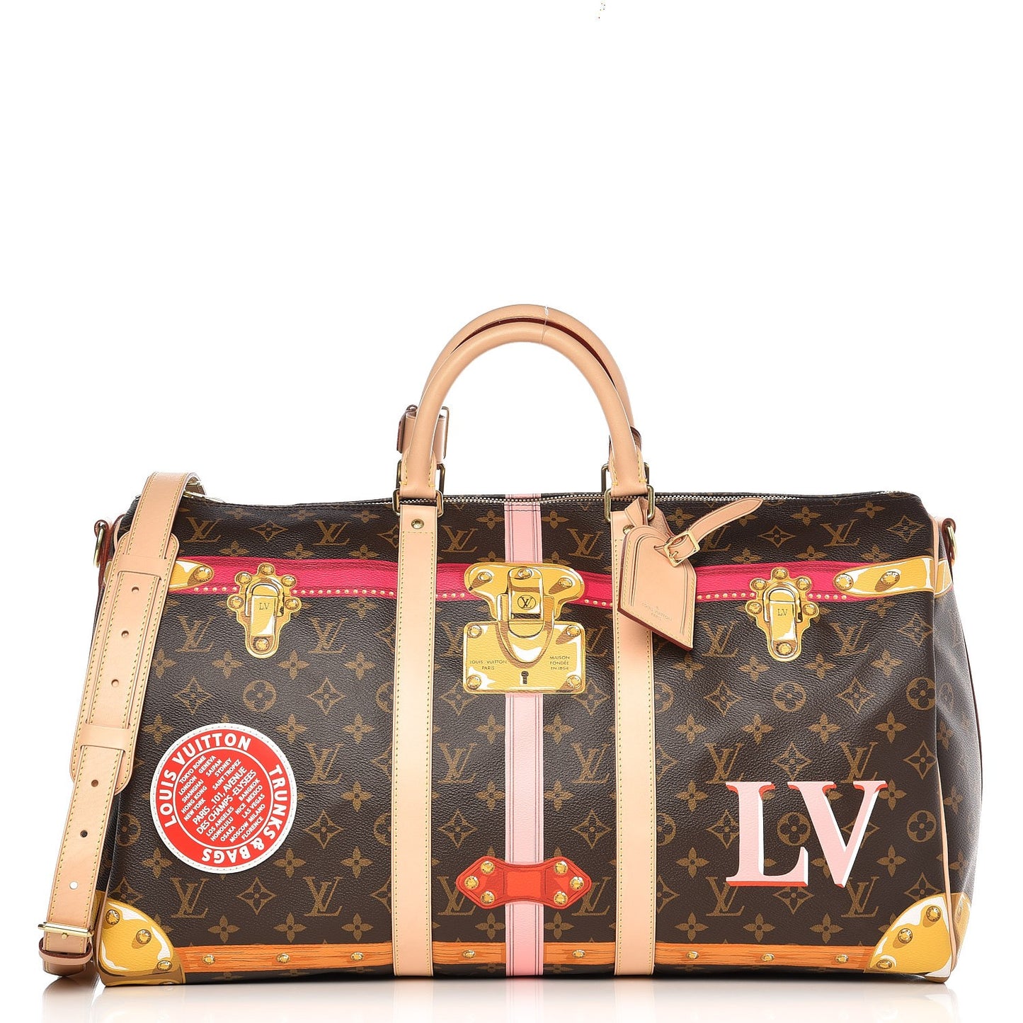 Monogram Summer Trunks Keepall Bandouliere 50