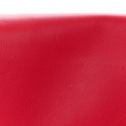 Salvatore Ferragamo Calfskin Gancini Chain Shoulder Bag Red 12 of 12