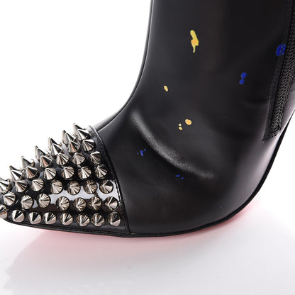 Christian Louboutin Calfskin Patent Love Is A Boot 100 Booties 40 Black 4 of 9