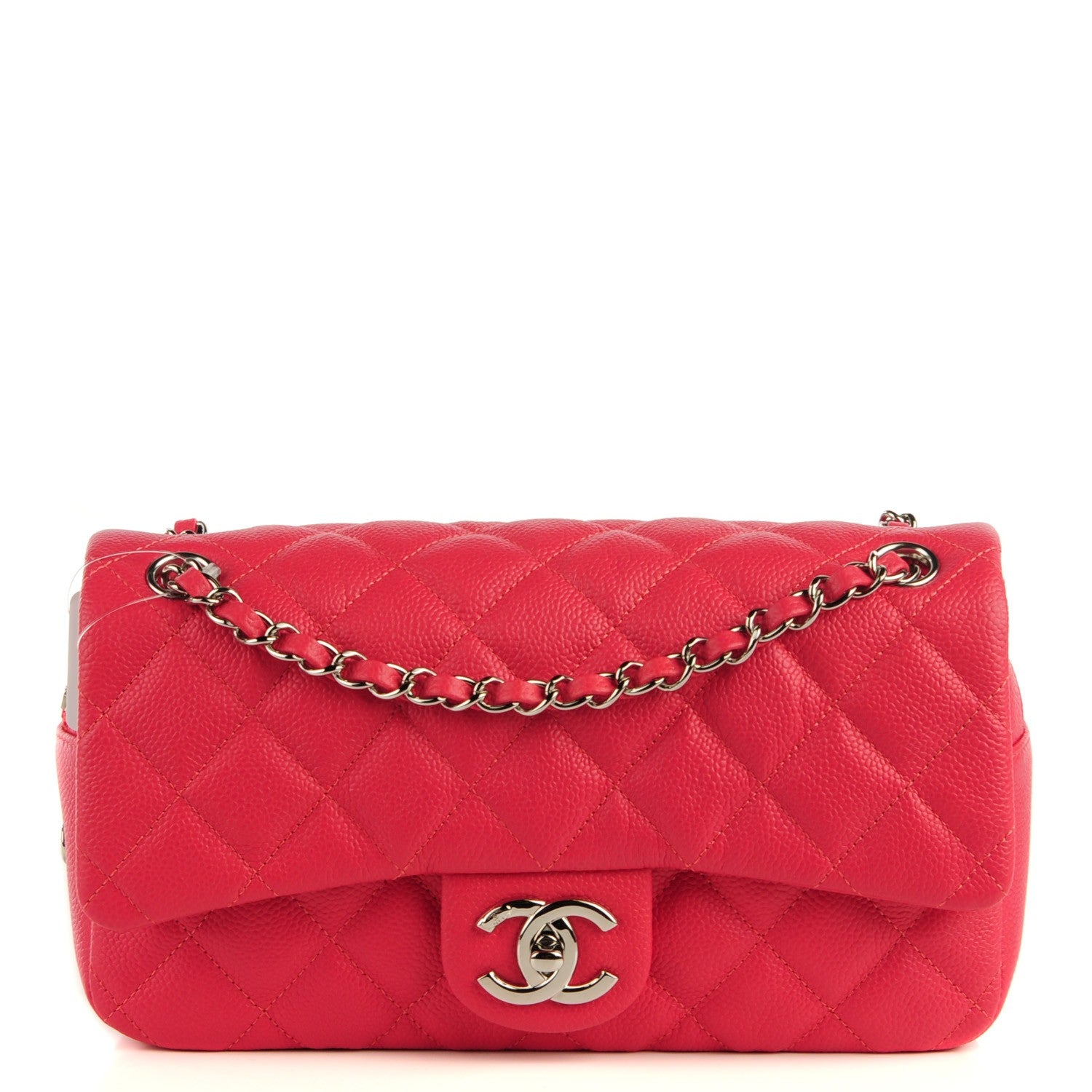 Chanel Caviar Quilted Medium Easy Flap Coral 1 of 8