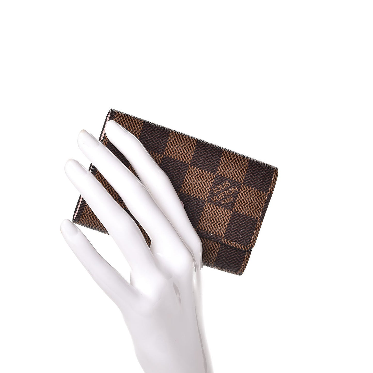 Damier Ebene Multicles 6 Key Holder Rose Ballerine