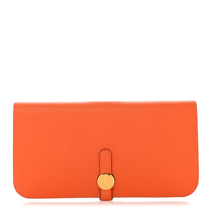 Hermes Swift Dogon Recto Verso Wallet Orange 1 of 8