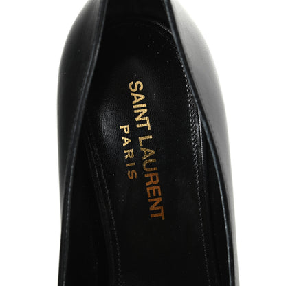 Saint Laurent Calfskin Bow Anais Pumps 37 Black 6 of 9