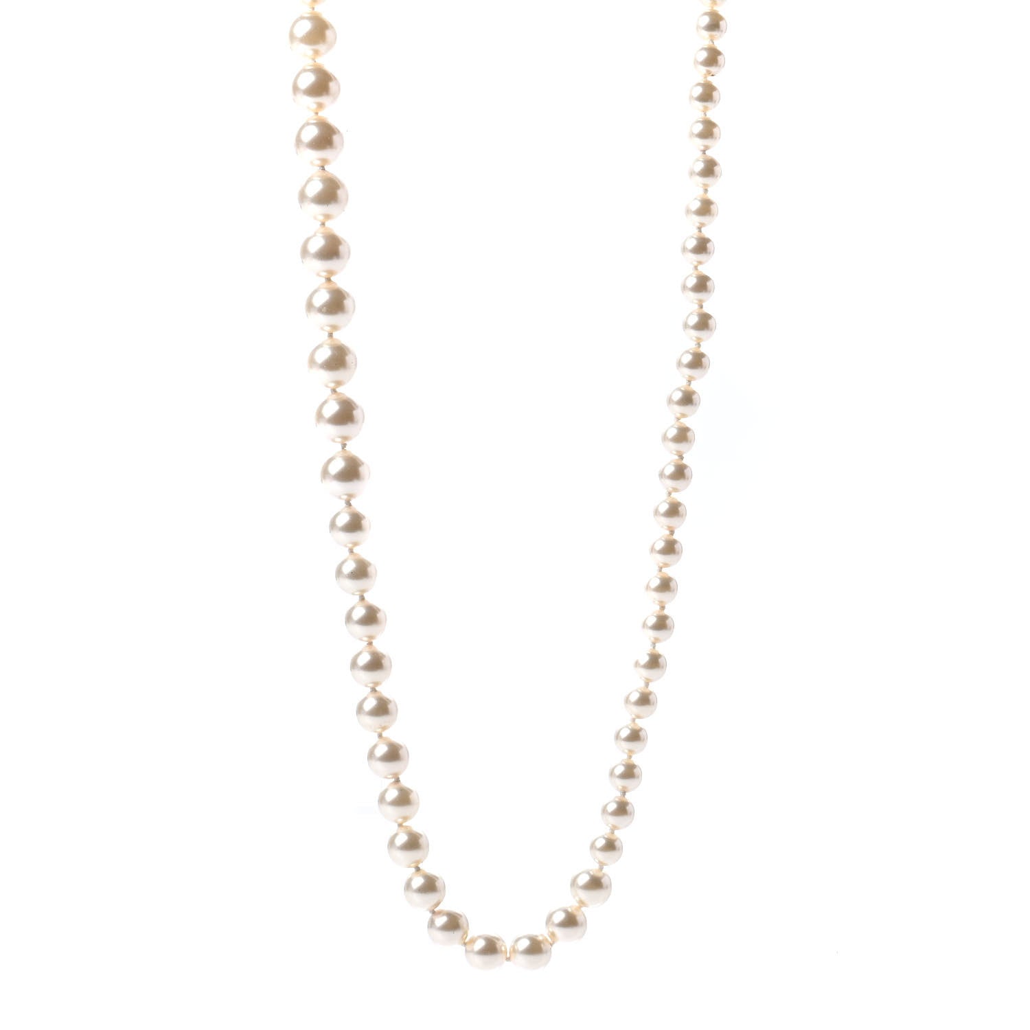 Chanel Pearl Long Necklace Gold 1 of 4