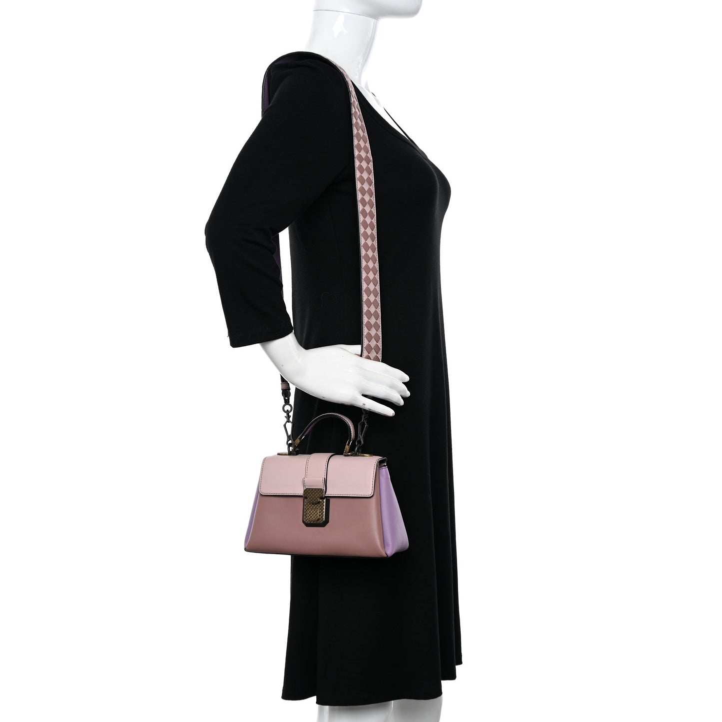 Nappa Multicolor Mini Piazza Bag Deco Rose Quartz Wisteria