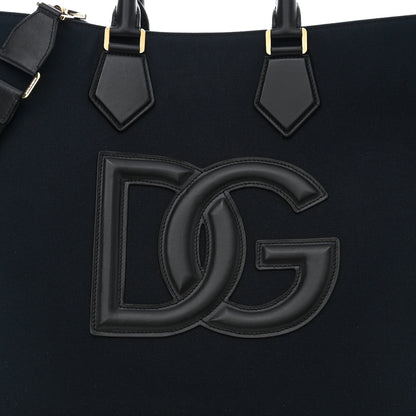 Dolce & Gabbana Canvas Calfskin DG Logo Shopper Black 7 of 10