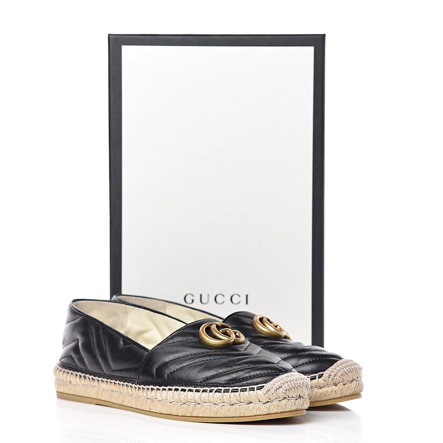 Gucci Nappa Matelasse GG Marmont Espadrilles 39 Black 11 of 11