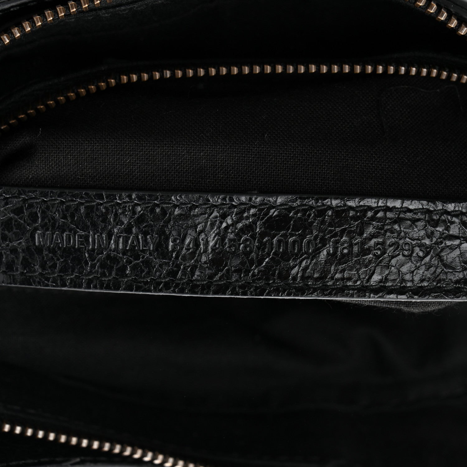 Balenciaga Agneau Arena Classic Hardware Le City First Bag Black 8 of 11