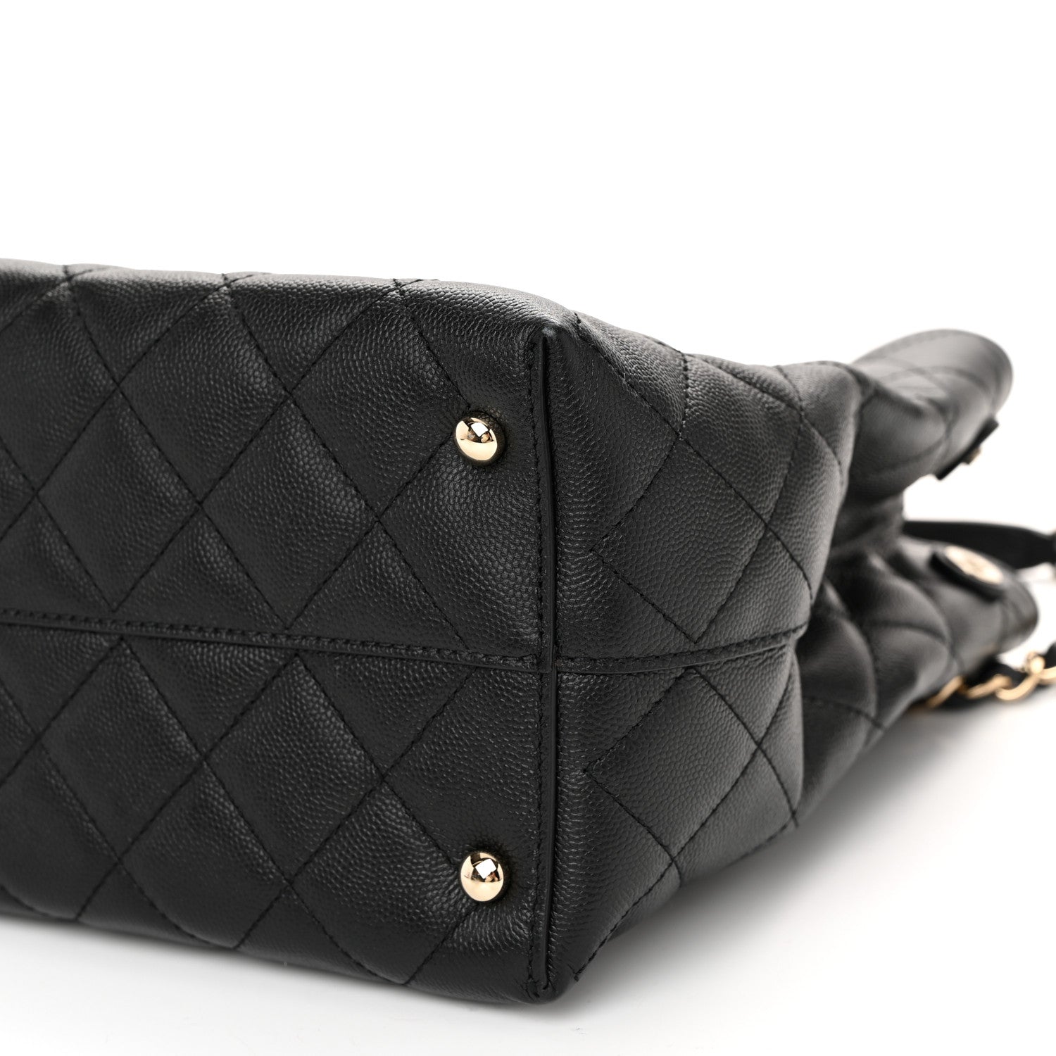 Chanel Caviar Quilted Small Shopping Tote Black 10 of 12