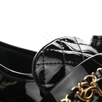 Chanel Patent Calfskin CC Chain Mocassin Loafers 36.5 Black 10 of 10