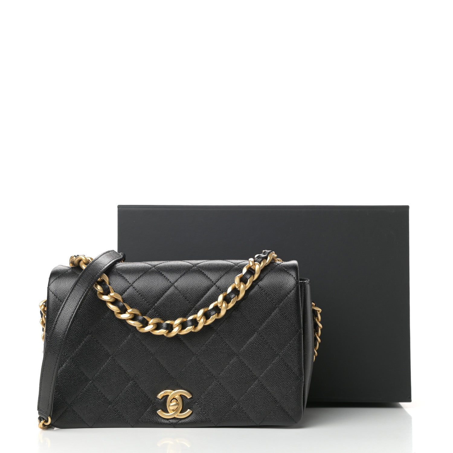 Chanel Caviar Quilted Medium Fashion Therapy Flap Bag Black 11 of 11