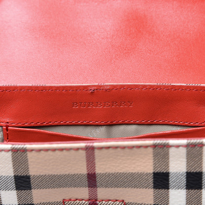 Burberry Haymarket Check Mini Tassel Crossbody Bag Red 5 of 8