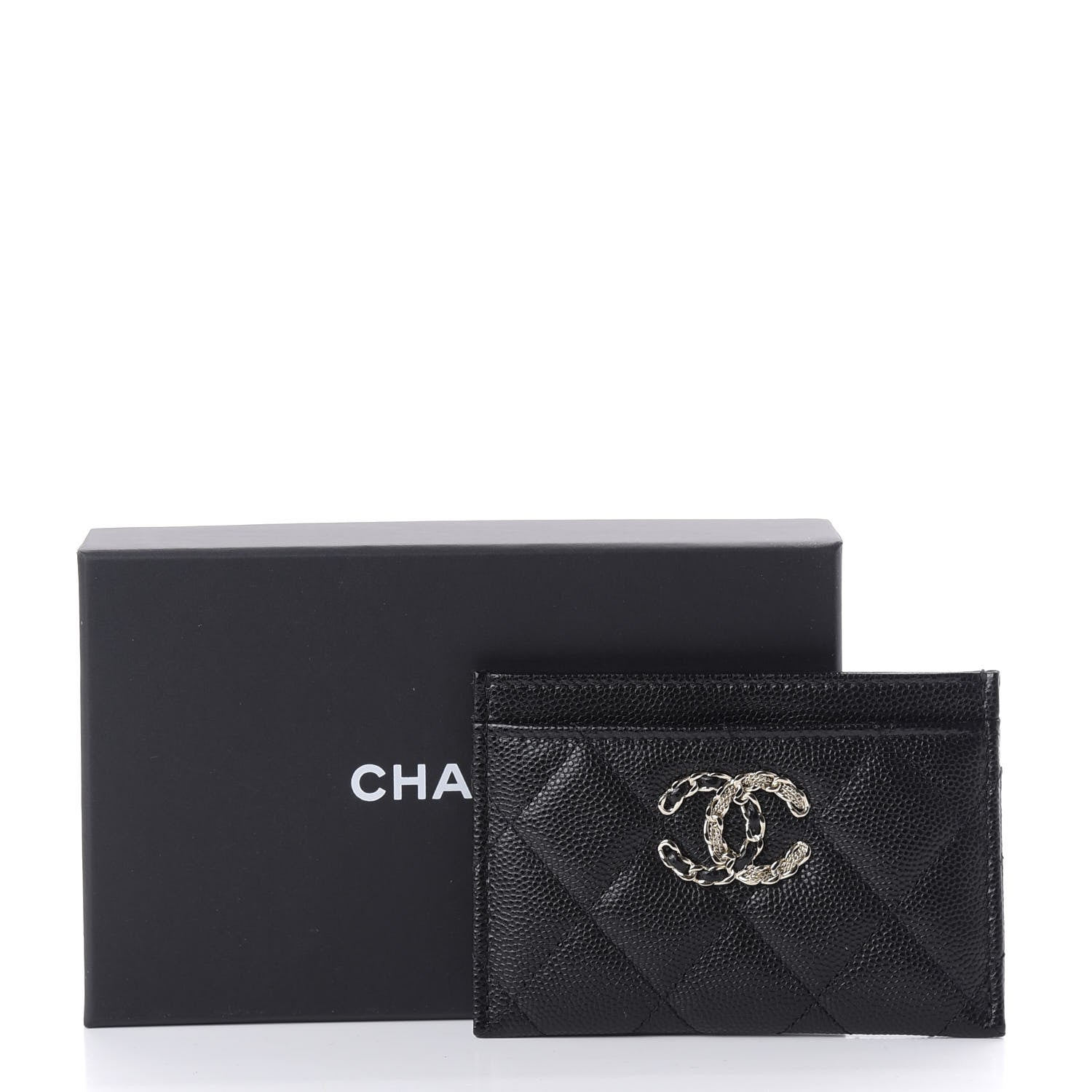Chanel Caviar Quilted French New Wave Card Holder Black 9 of 9