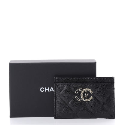 Chanel Caviar Quilted French New Wave Card Holder Black 9 of 9