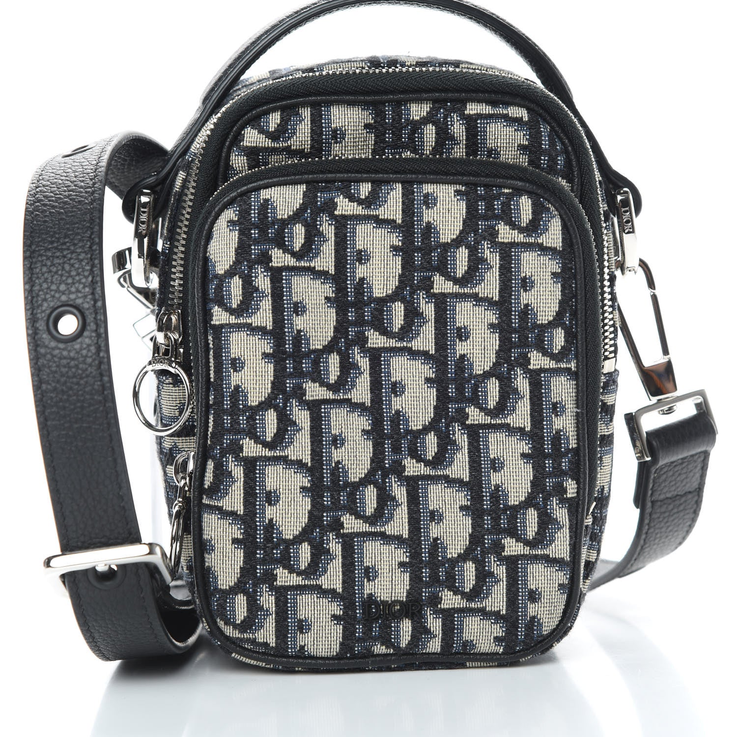 Christian Dior Oblique Crossbody Bag Blue 9 of 11