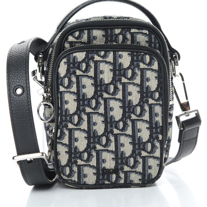 Christian Dior Oblique Crossbody Bag Blue 9 of 11