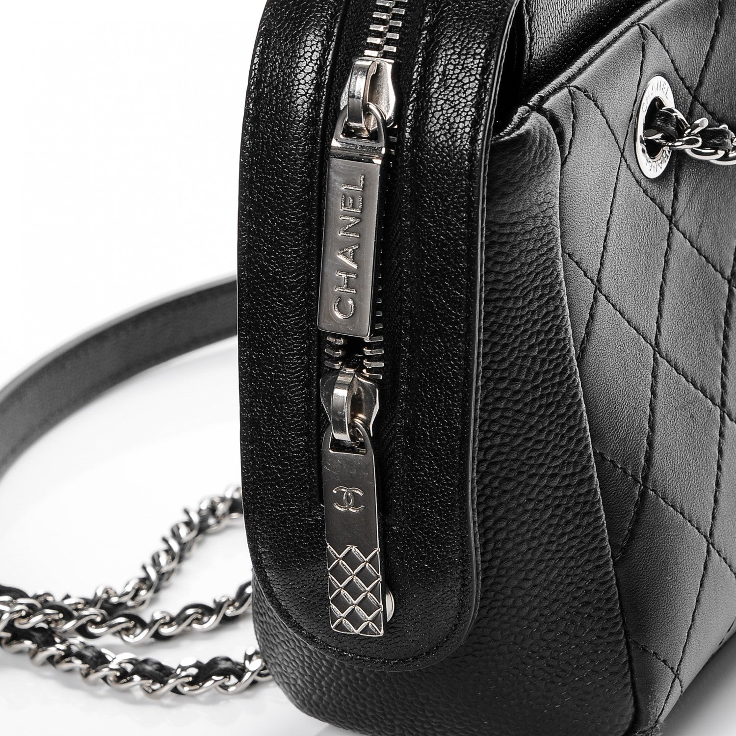 Chanel Caviar Calfskin Quilted Magnetic Shoulder Bag Black 5 of 12