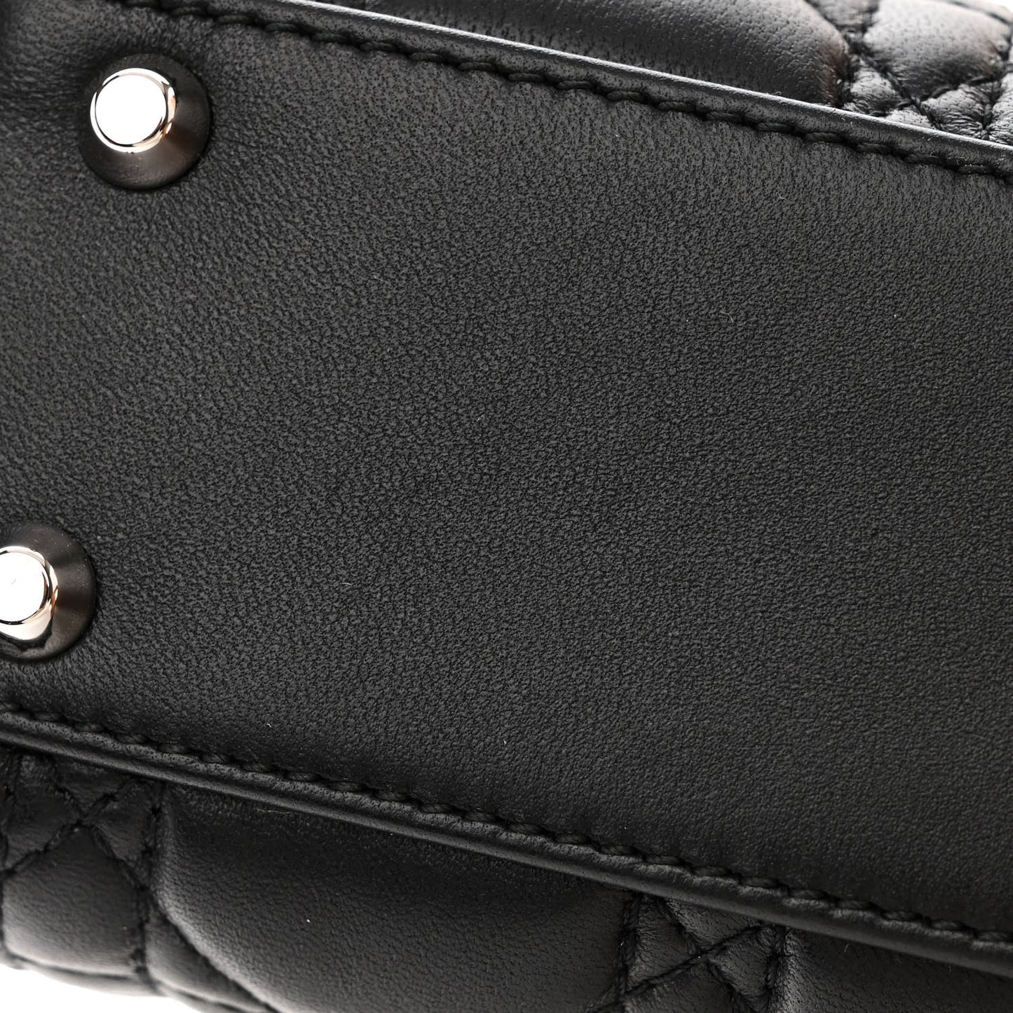 Lambskin Cannage Mini Lady Dior Black