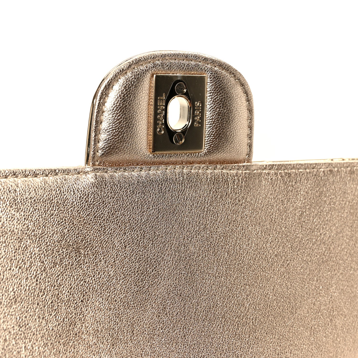 Chanel Mirror Calfskin Metallic Calfskin Quilted Hollywood Boulevard Backpack With Coin Purse Gold 5 of 12