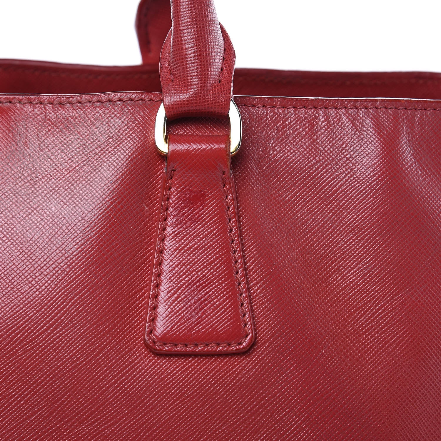 Prada Saffiano Lux Large Tote Fuoco 15 of 24
